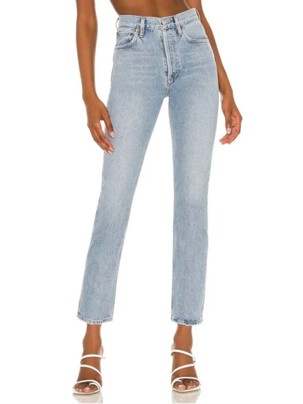 AGOLDE Riley High Rise Straight Crop in Dimension Size 29